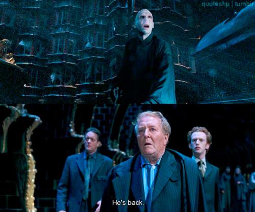 18 June 1996: Voldemort flees, but not before he is seen by Ministry officials, including Cornelius Fudge.