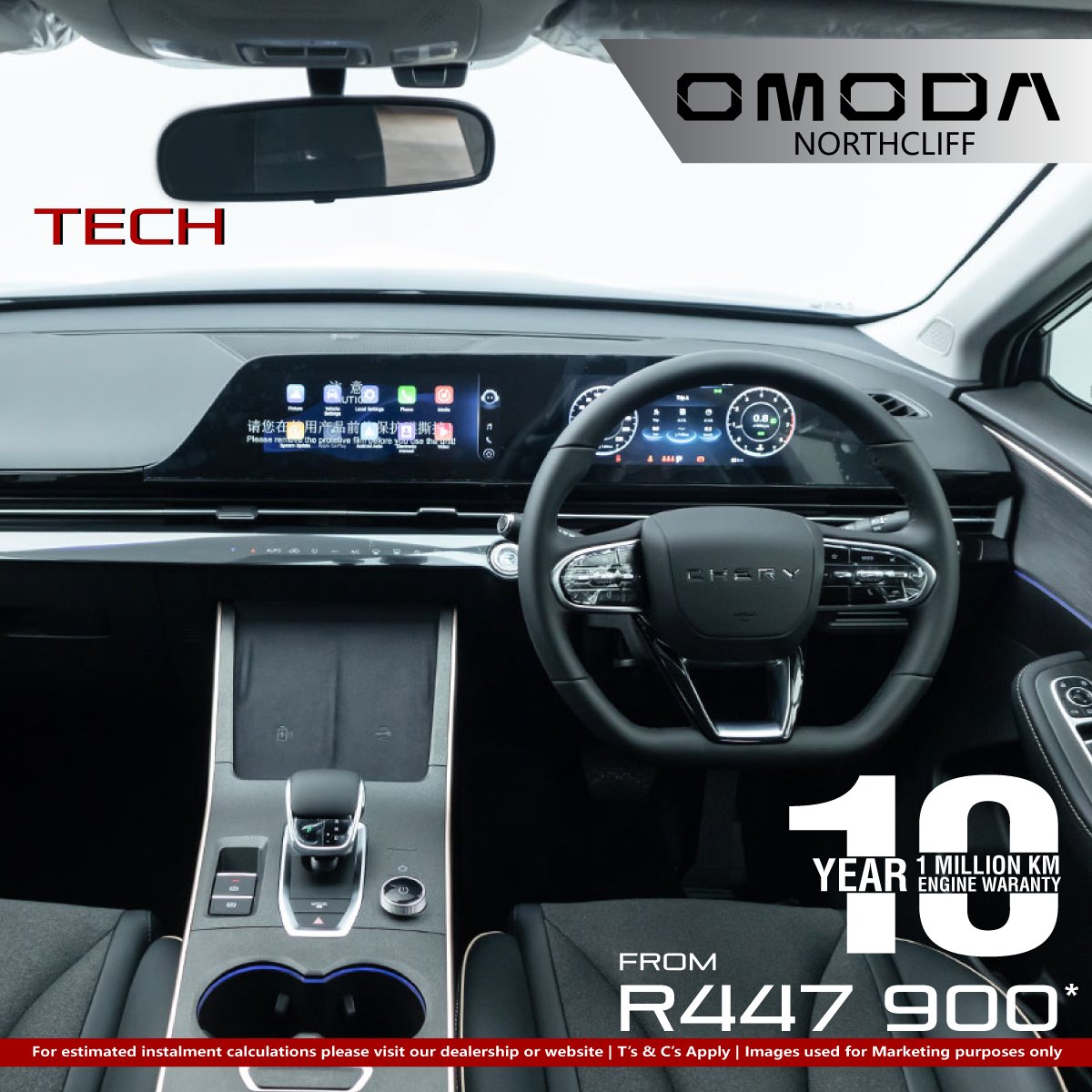 OJSandMelrNorth's tweet photo. The Tech is the entry level OMODA C5, it has a host of technology and at an affordable rate. With its sleek design and advanced technology, this car is perfect for those who want to make a statement on the road.

https://t.co/hPlEUYMHJR
#Omodac5 #OmodaSA #OmodaTech https://t.co/tMSC69rVw4
