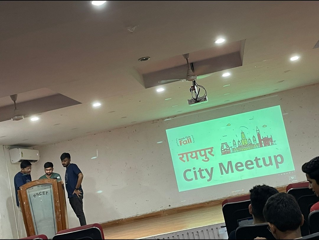 AkashV_095's tweet image. Great to be a part @hackthisfall meet-up #HackThisFall #HTFRaipur