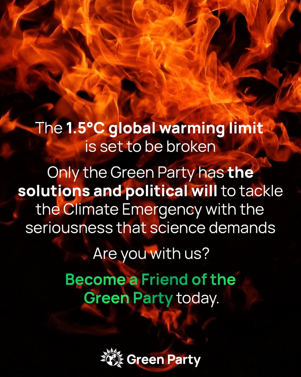 Every day on the news we're seeing wildfires in Canada.

In the last few years in the UK we've seen record temperatures, flooding &amp; wild fires.

Join as a Green Friend so we can put an end to climate wrecking policies for good. Join here.

👇🏽

livingroom.greenparty.org.uk/green-friend/