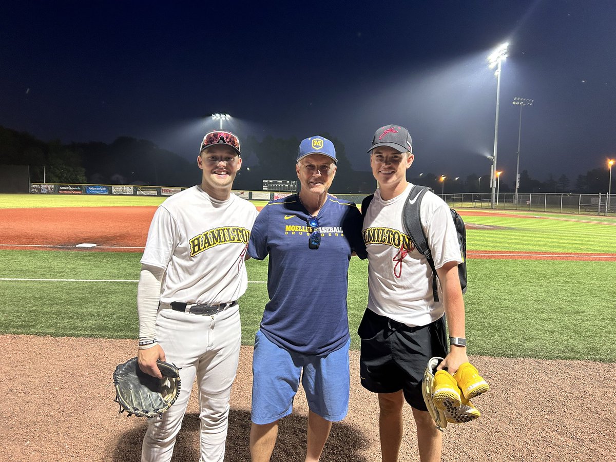 On the eve of the title game, was great meeting up with <a href="/BigMoeBaseball/">BigMoeBaseball</a> 22’ <a href="/cady_griff/">Griff Cady</a>  &amp; <a href="/max_tramontana/">Max Tramontana</a>, after an 8-2 win for the <a href="/HamiltonJoes/">Hamilton Joes</a>.