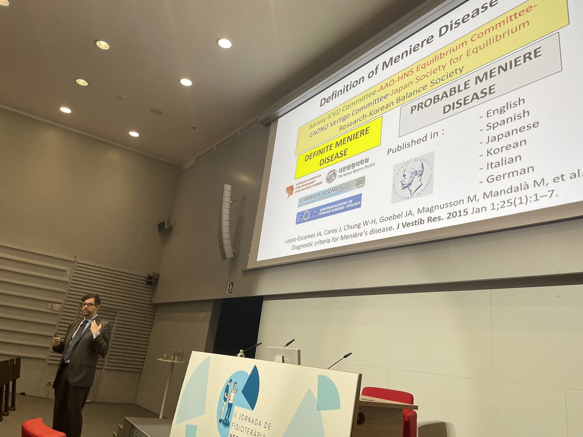 3a ponencia Dr. Lopez Escamez: anything goes for Ménière disease?
🔝🔝🔝 #JornadaFisioVestibular <a href="/ALEscamez/">Escamez Lab</a> <a href="/ColFiCat/">CFC</a> <a href="/ASMES2016/">ASMES</a> 
Muchas gracias 🙏🏻