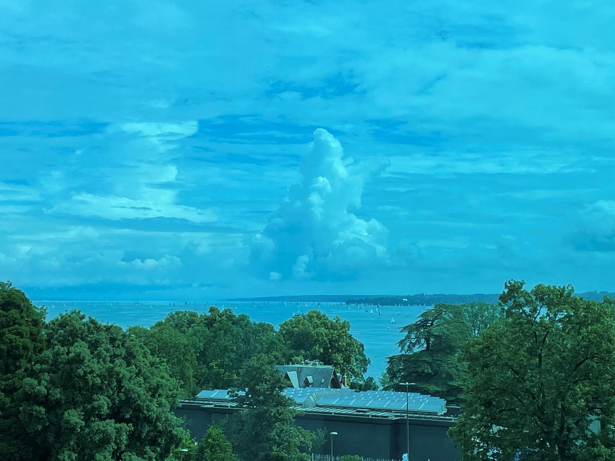 meteosuisse's tweet photo. Comme prévu avec le retour du #soleil, les #brises se réveillent et les #cumulus bourgeonnent avec un risque d'averse isolée . Un #bom23 très tactique ! voir la mise à jour du #blogmeteosuisse https://t.co/E8ebWz4lze #lacleman #voilier #sailing #sng #meteosuisse #regate https://t.co/TY7Dg6CvuL