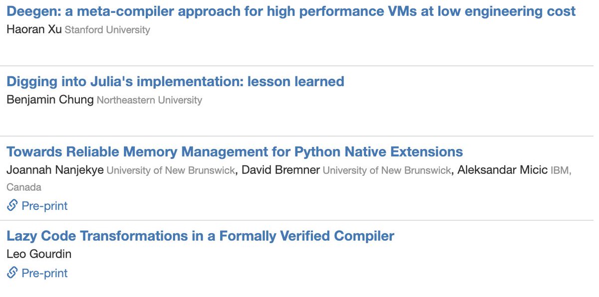 Have you already registered for this year's ICOOOLPS?

You should! Early registration deadline is June 15th.
conf.researchr.org/attending/ecoo…

And we have a very interesting program for you: