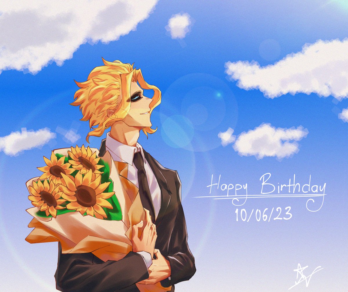 Yes, Sunflower holding sunflowers.
#八木俊典誕生祭2023
#オールマイト生誕祭2023 #ALLMIGHTBDAY2023
#オールマイト誕生祭2023