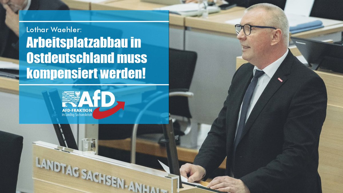 AfDFraktionLSA's tweet photo. In seiner Rede zum stockenden Ausbau des S‐Bahn-Netzes in Mitteldeutschland, das unter anderem die S‐Bahn-Strecke Leipzig–Zeitz–Gera betrifft, nimmt der #AfD-Abgeordnete #LotharWaehler kein Blatt vor den Mund u. fordert die Landesregierung zum Handeln auf. https://t.co/9F4UbGnQlJ https://t.co/eXWjmQMLvN