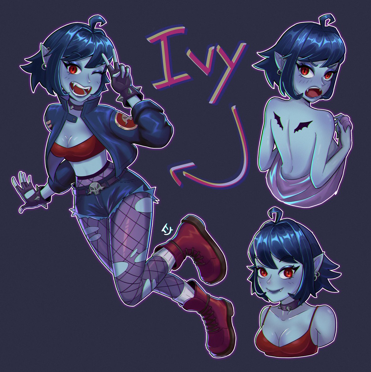 Hey everyone, meet my new OC  ✨Ivy ✨
She's a vampire 🦇💜
#oc #originalcharacter #vampire #artmoots #art #ArtistOnTwitter #arttwt #digitalpainting #illustration #conceptart #characterdesign #artistsupport
