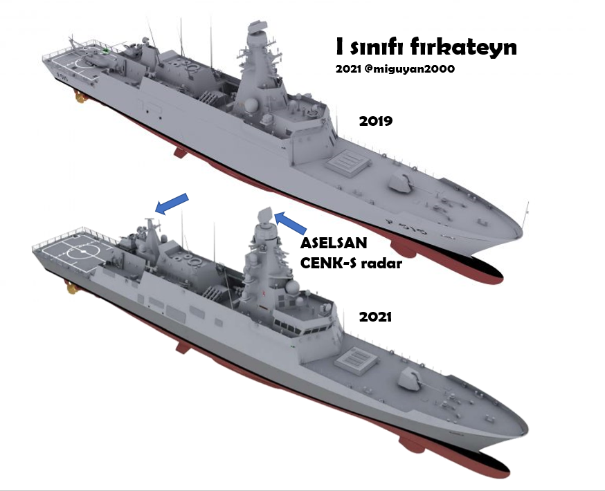 Normalde İSTİF sınıfında ilk olarak SMART-S Mk.2 radarı kullanılması planlanmıştır ancak daha sonrasında HAZAR radarı kullanılacağı söylendi. En sonunda CENK-S kullanılmasına karar verilmiştir.