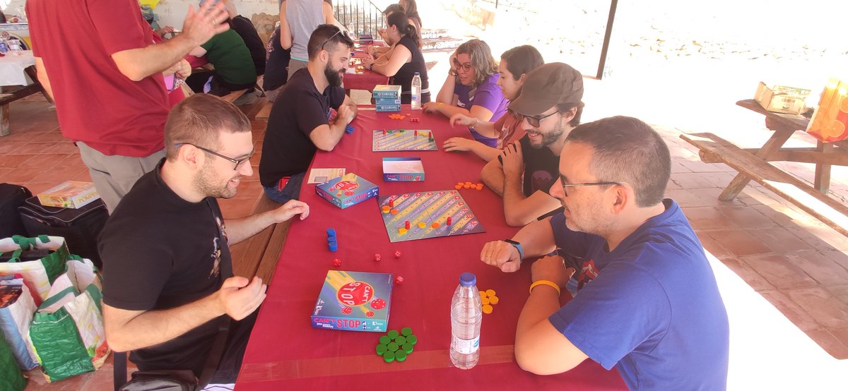 En marcha el torneo de #CantStop. Suerte a tod@s!! 
. 
<a href="/malditogames/">maldito games</a> #LudoNostrumVI #JuegosdeMesa #bgg #boardgames #JuegosenlaNaturaleza #boardgamesofinstagram #48HorasNonStop