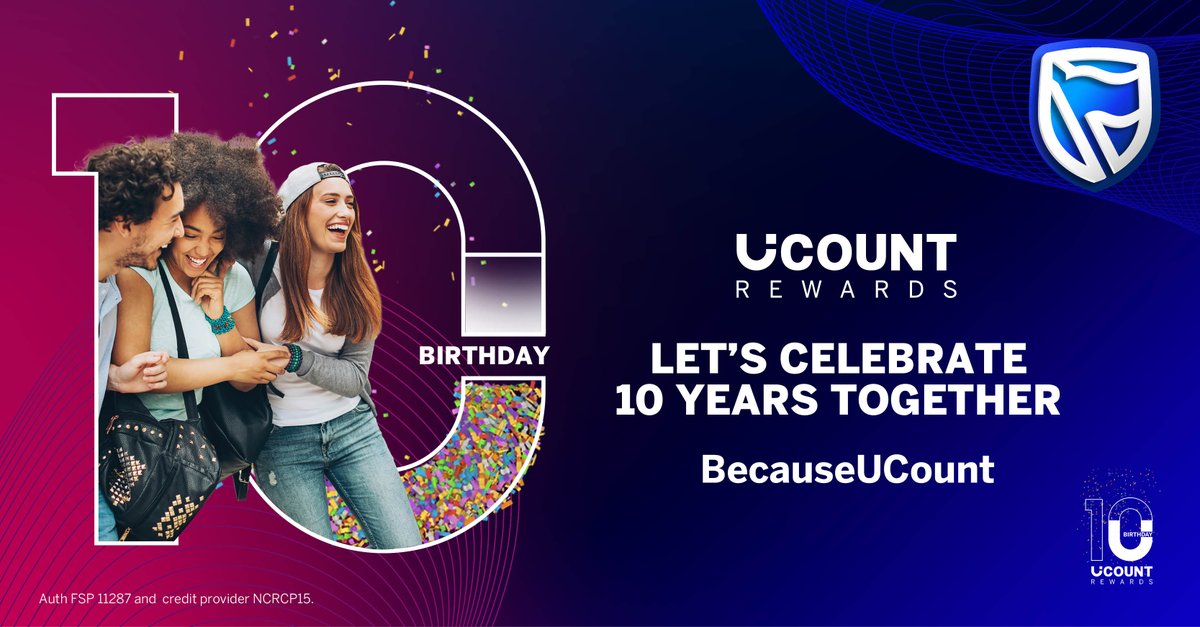 Our UCount Rewards journey started and continues with you, we want to thank you for being with us every step of the way. Tweet your celebratory moment, use the hashtag #BecauseUCount and stand a chance to WIN* a voucher from one of the Rewards Retailers. Link *T&C’s apply #SBLove
