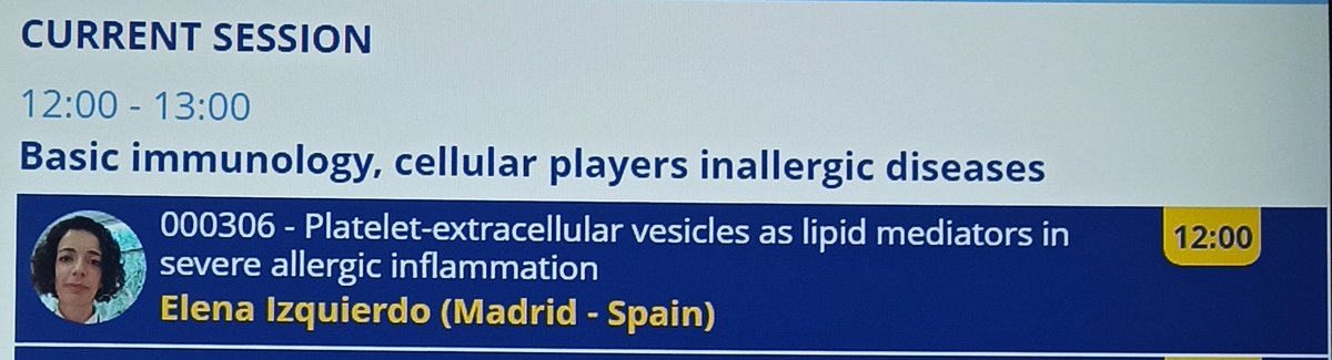 Come and see our work on extracellular vesicles in respiratory allergy in hall Y 03-04 of the #EAACI2023 #congress