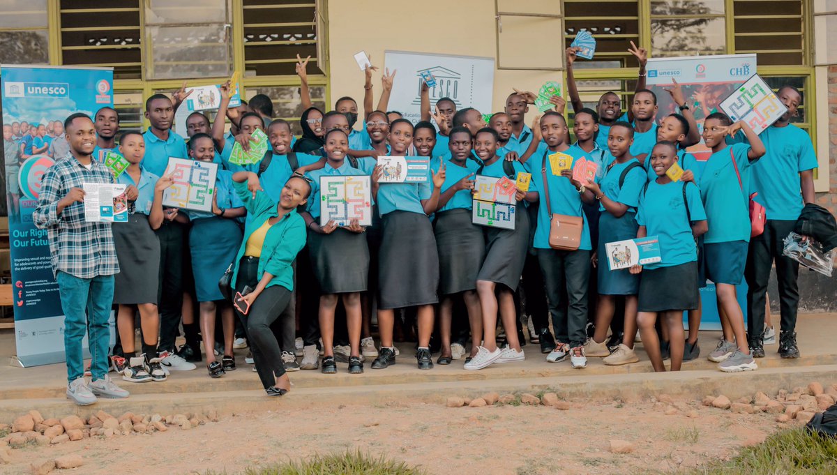 chbrwanda's tweet photo. In pโship with @UnescoEast #O3Project , @chbrwanda launched a campaign on prevention of teenage pregnancies, HIV & SGBV in high schools of @BugeseraDistr
Health clubs are being equipped with #YAhealthGames that enhance learning on ASRH through play.
#YAhealthGameMatters https://t.co/z4HzmD8kxZ