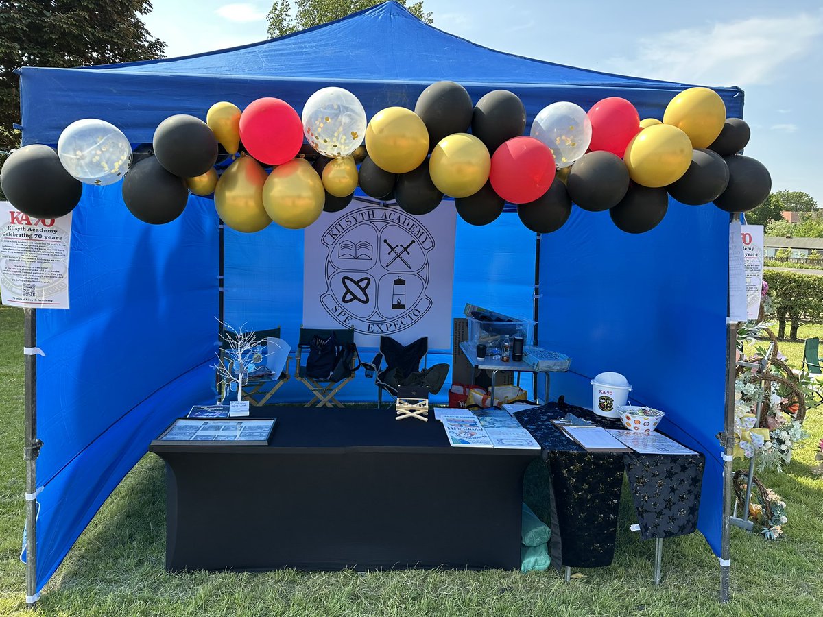 We are delighted to be at The Civic week opening event to represent <a href="/KilsythAcademy/">Kilsyth Academy</a> and publicise the 70th Anniversary of our wee school next year. Please make sure and pay us a visit. We have cakes, bespoke key rings and some vintage yearbooks for sale. #KA70 #kilsythcivicweek