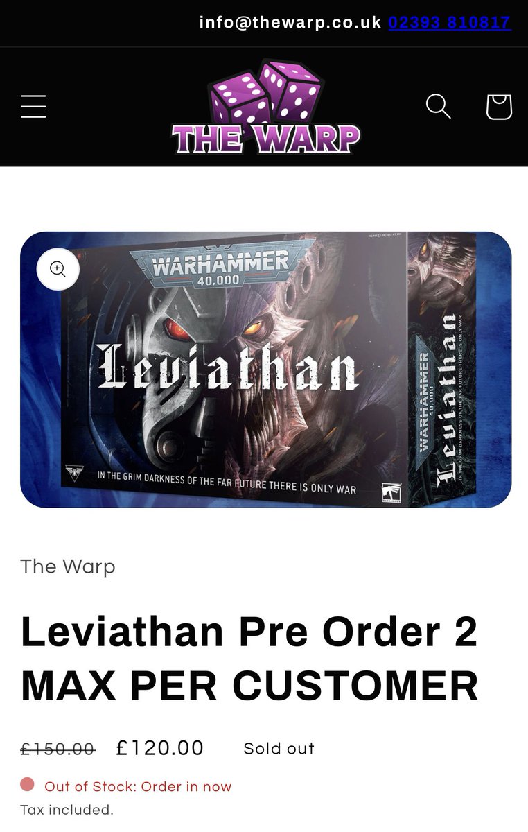 Simonroberts87's tweet image. How has your morning been #WarhammerCommunity if it’s been stressful consider checking out The Warp. They put an amazing system in place to ensure gamers got the stock and not scalpers. 10/10 service #warhammer40k