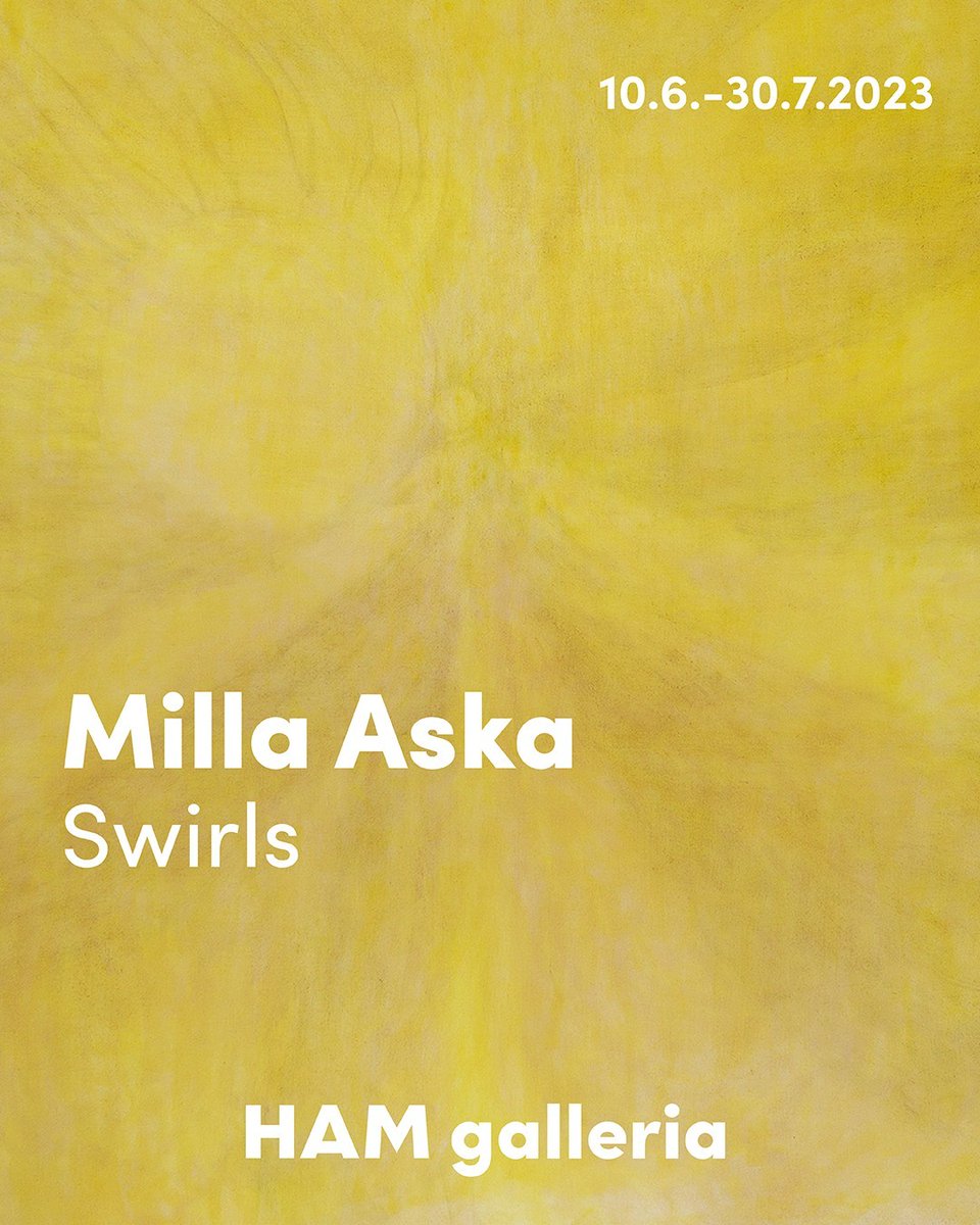Milla Askan näyttely Swirls on avautunut! Swirlsin maalausten ja puuväripiirrosten utuiset pinnat kätkevät uumeniinsa kerroksittaisuuden alta hitaasti paljastuvia ja muotoaan etsiviä hahmoja. ow.ly/7Hjc50OKR9O #HAMhelsinki

📷 Milla Aska: Vortex, 2023.©Liina Aalto-Setälä