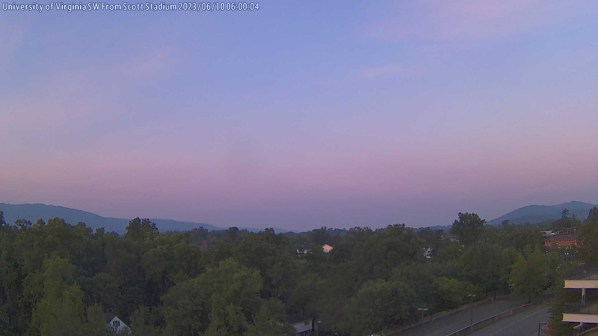 UVA Scott Stadium at sunrise and it's 54.6 F.