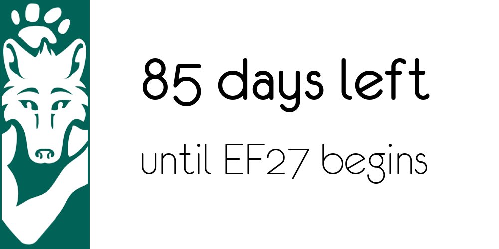 isitef's tweet photo. 85 days until EF27 :) https://t.co/BYhQFZbA50