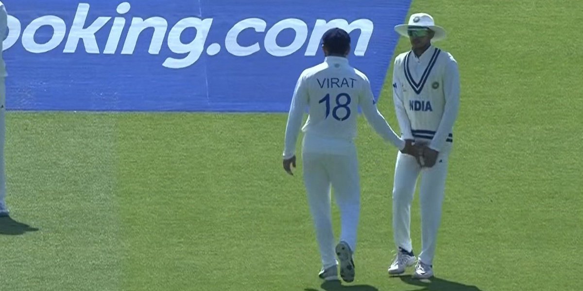 mufaddal_vohra's tweet photo. Virat Kohli teasing Shubman Gill. https://t.co/ygdFsiO98Q