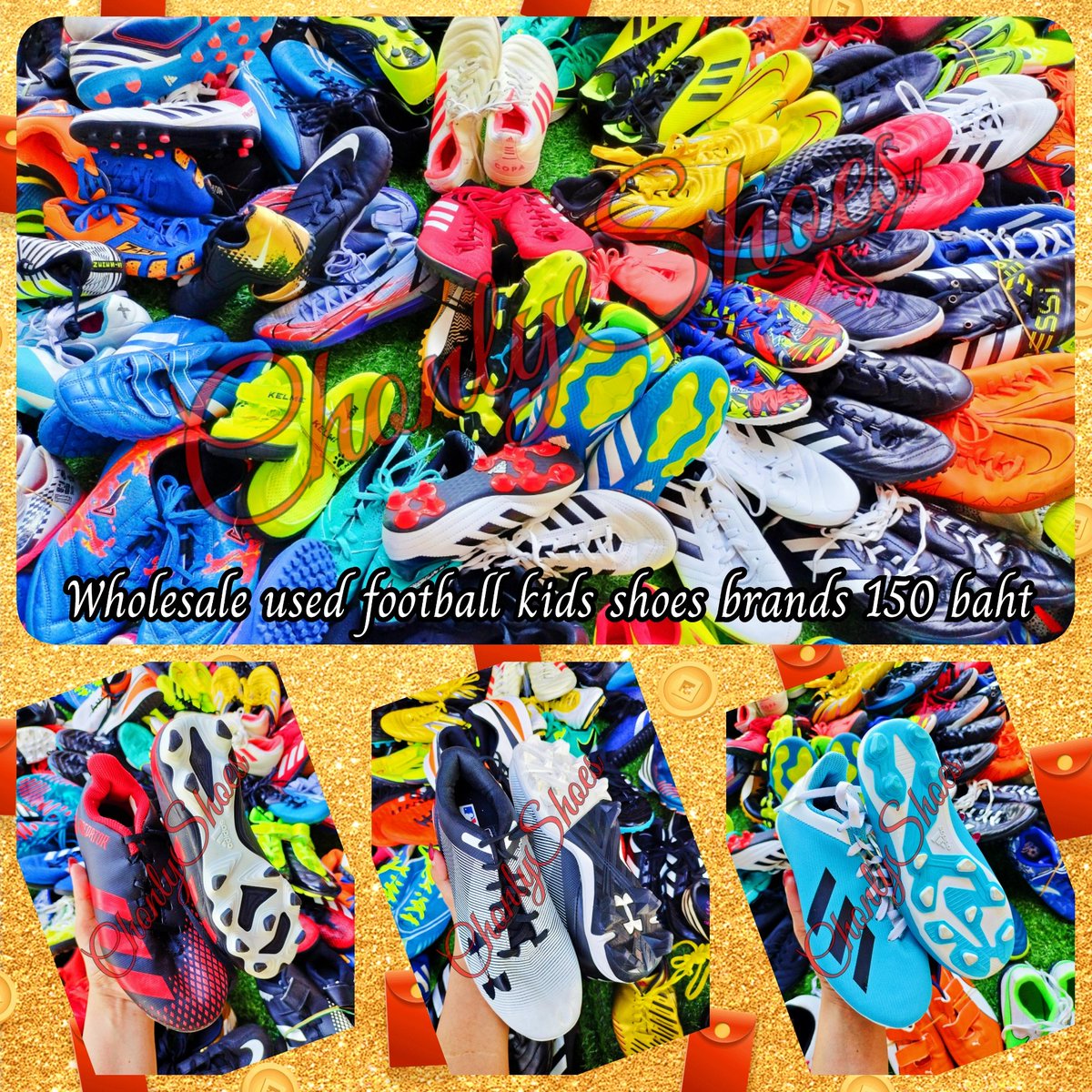 chonlyshoes1's tweet photo. 👟 Wholesale second hand football shoes  premium 150 baht. All products genuine brands, in good and clean condition. Ready to sell every pair.🥰

#usedsoccershoes #usedfootballshoes #soccershoes #footballshoes #usedshoes #secondhandshoes #usedshoeswholesale https://t.co/61BxPV7eoM