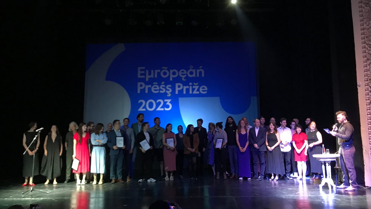 The #europeanpressprize awards were announced yesterday at the Marjanishvili Theatre in #Tbilisi, during the @TbilisiZeg. 👏👏👏Congrats to the laureates and the runner-ups!