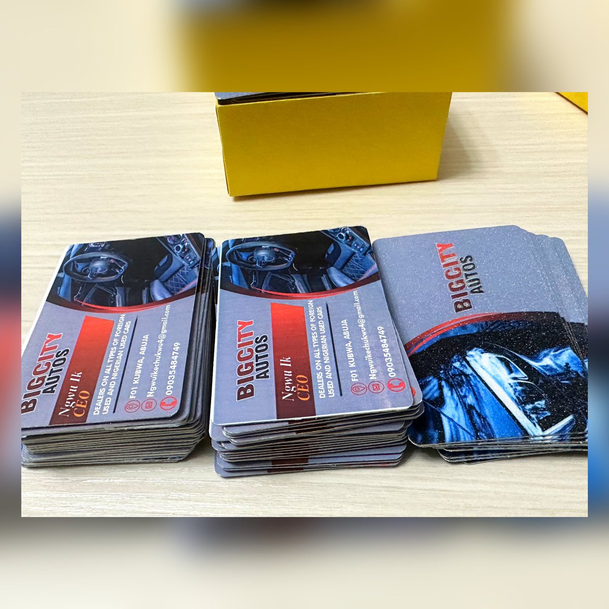 Mariastuffspri1's tweet photo. Premium business cards.. 
MOQ -100 pcs
PRICE: 10,000 - 20,000 
Nylon bags
MOQ- 100
PRICE: 12,000 upwards 
https://t.co/qCzxIjIg9r
———————————
📍House 88,1st Avenue Gwarimpa 

#AbujaTwitterCommunity #abuja https://t.co/zq2b674PMo