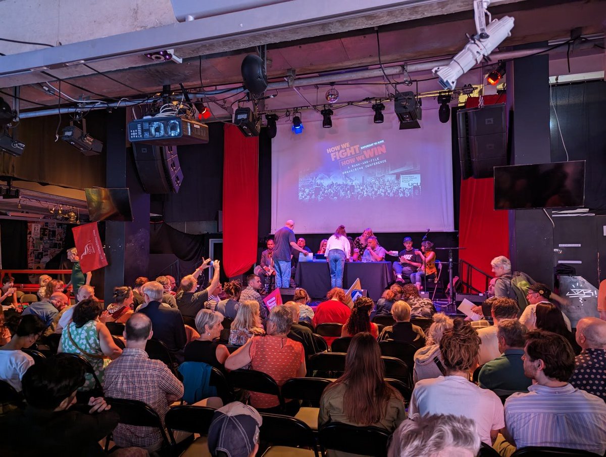 SocialistLew's tweet image. Great to see @RichMixLondon so full for the #RankAndFileConf ✊