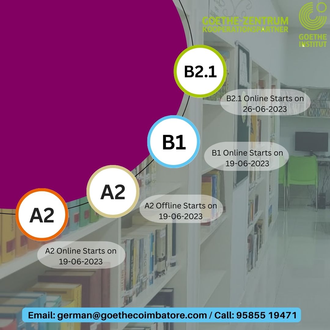 June Month Courses
.
.
.
.
 #deutschlernen, #goetheinstitut, #goethezentrum, #goethezentrumcoimbatore, #learngermanincoimbatore, #learngermanintamilnadu, #learngermaninkerala, #learngermaninkochi, #learngermanintrivandrum, #germanteacher #germanteachertraining, #germantraining