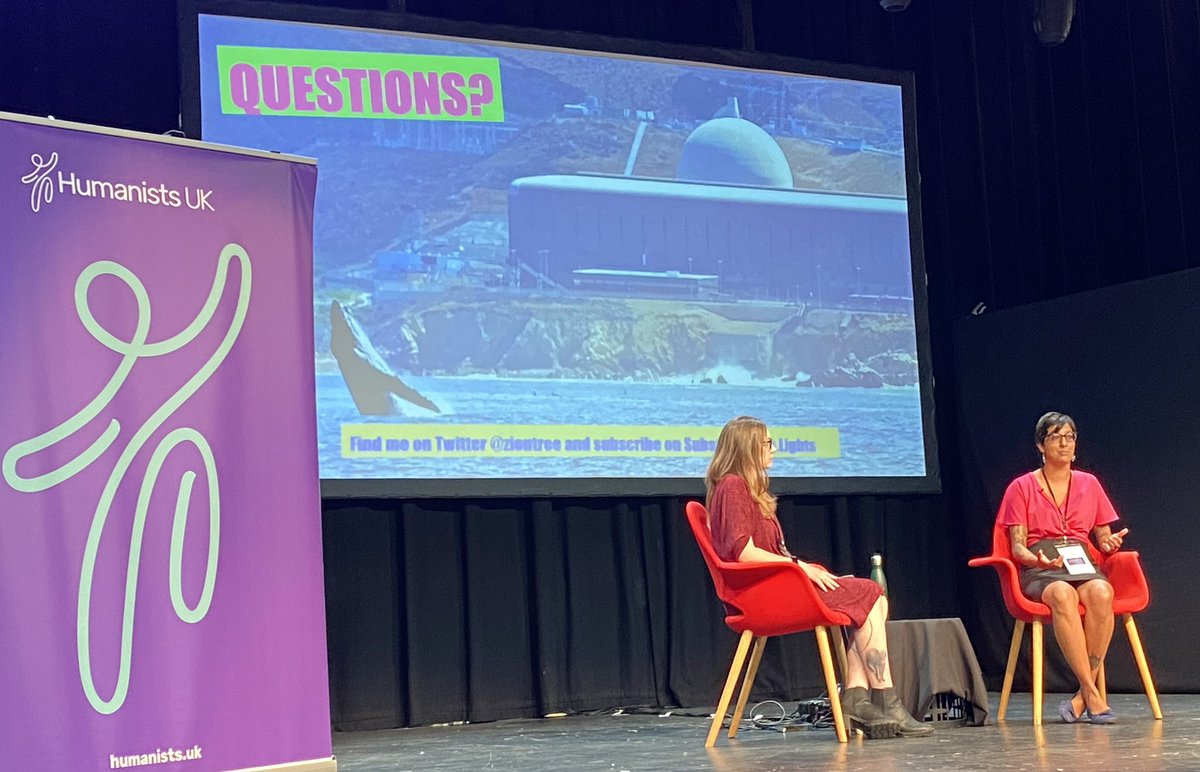Insightful discussion with <a href="/ziontree/">Zion Lights</a> and <a href="/LoriMarriott/">Lori Marriott</a> dispelling energy myths. <a href="/Humanists_UK/">Humanists UK</a> <a href="/HumanistClimate/">Humanist Climate Action</a> #Humanists2023