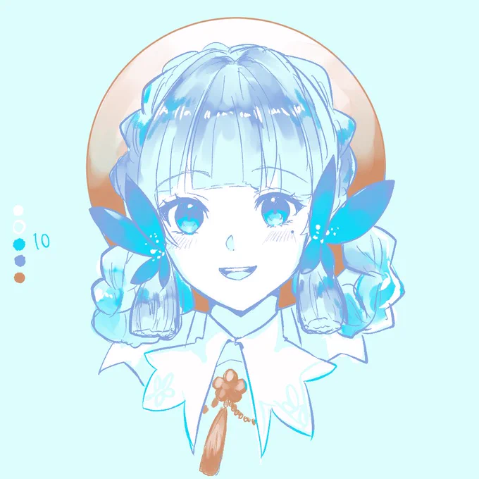 カラパレタグで描かせてもろた原神女の子たち〜