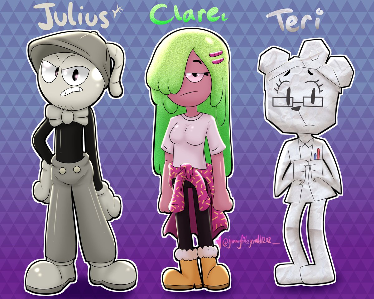 Jimmyfitz1202_'s tweet photo. "Its Not Over" Tawog AU another design (part 3) for Julius, Clare, and Teri :D
.
.
.
#tawog #theamazingworldofgumball #Julius #Juliusjr #Juliusoppenheimerjr #Clare #clarecooper #Teri #au #tawogau https://t.co/mR1J7eA2D6