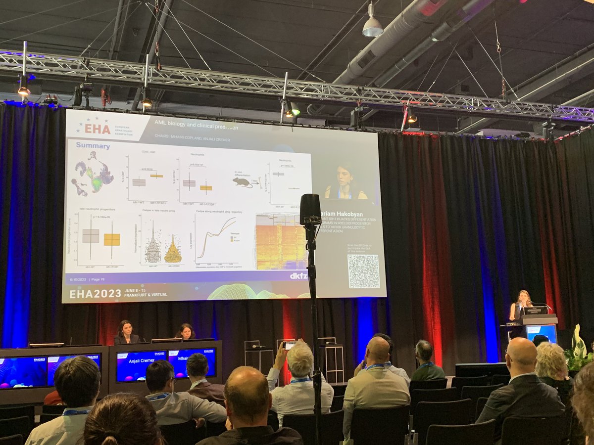 IDH1 mutations affect neutrophil differentiation. Awesome talk at #EHA2023 by <a href="/MariamHakobya20/">Mariam Hakobyan</a> from <a href="/TransCanEpi/">Translational Cancer Epigenomics</a>.