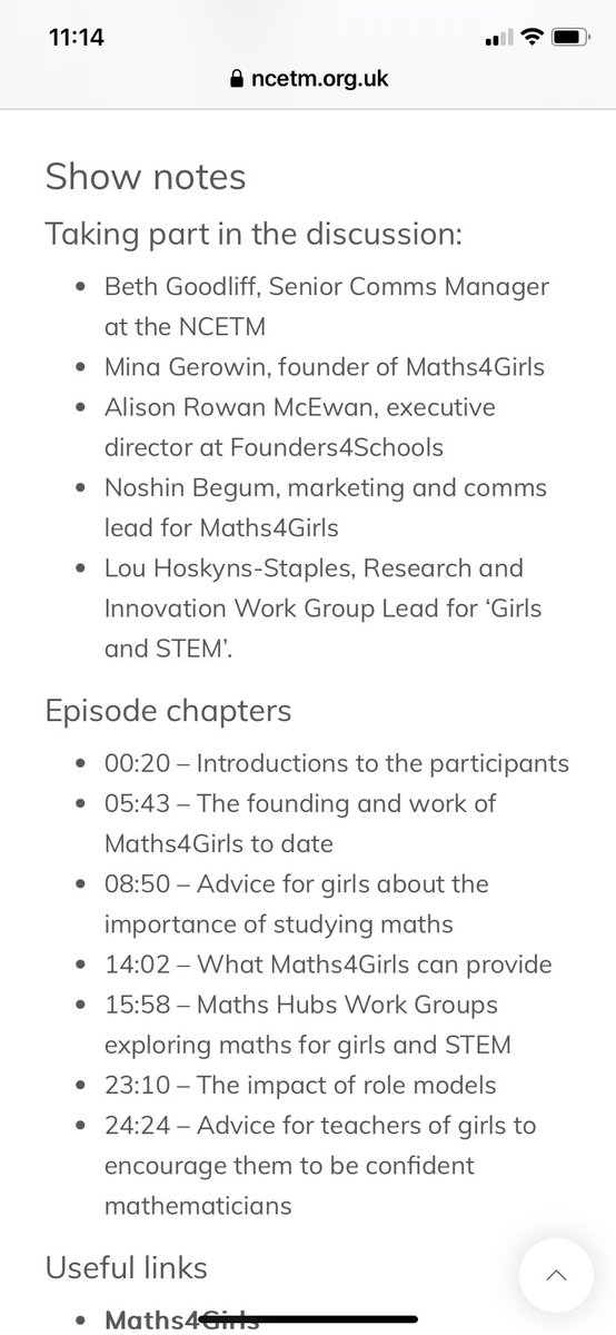 louiseseeley's tweet image. To inspire young people to excel at maths, to raise awareness of the fantastic careers maths can offer, and debunk the myth that maths isn&apos;t for girls. @maths4girlsuk @NCETM @Founders4School #mathsforgirls #inspiringmaths #femalerolemodels #ncetmpodcast