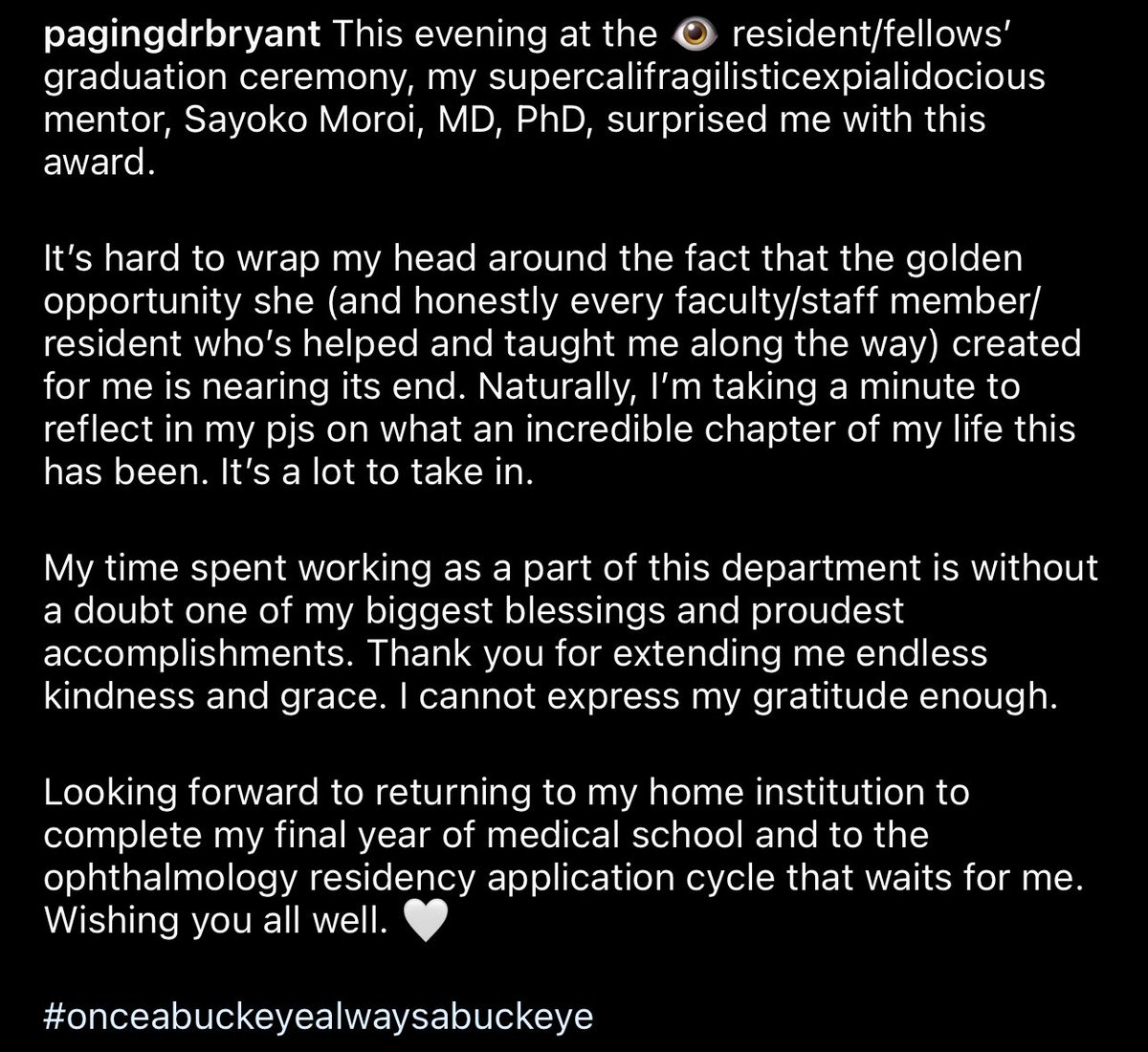 _abryantmed's tweet photo. overwhelmed with gratitude 🤍@DrSyMoroi @OhioStateEye https://t.co/kREaEtLBvG