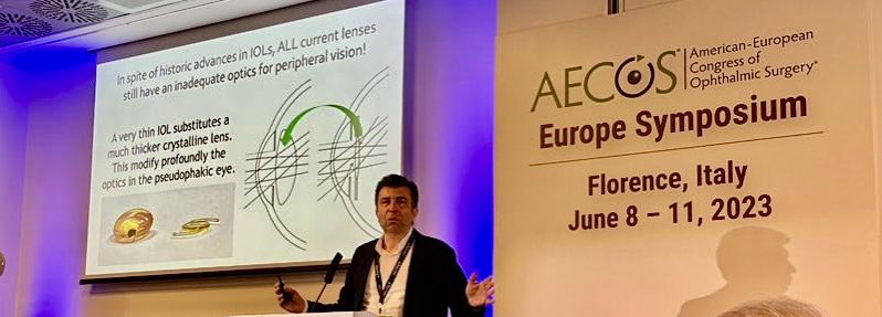 pablo_artal's tweet image. Lecturing today in Florence at the #AECOS European symposium on our unique #ArtIOLs 
The first and world unique inverted meniscus lens!
@Voptica 

Picture by @joaquinfdezoft 🙏