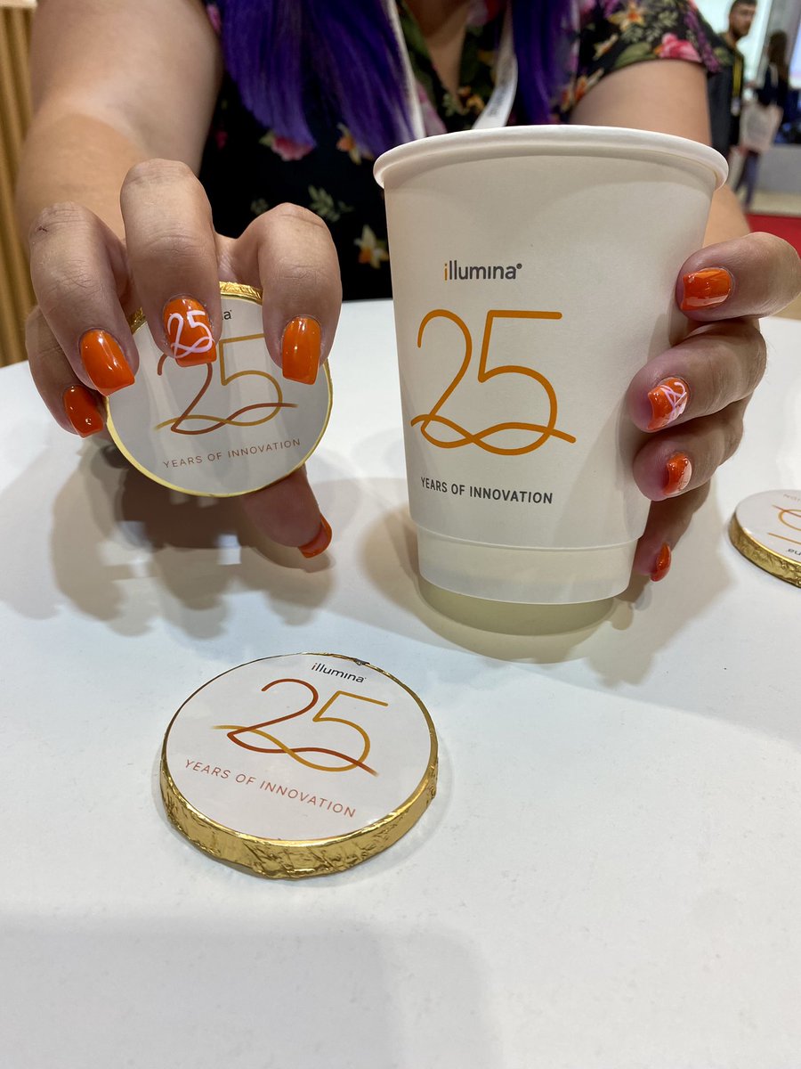 #ESHG2023 Come have a 25-year anniversary coffee at our beautiful #Illumina booth