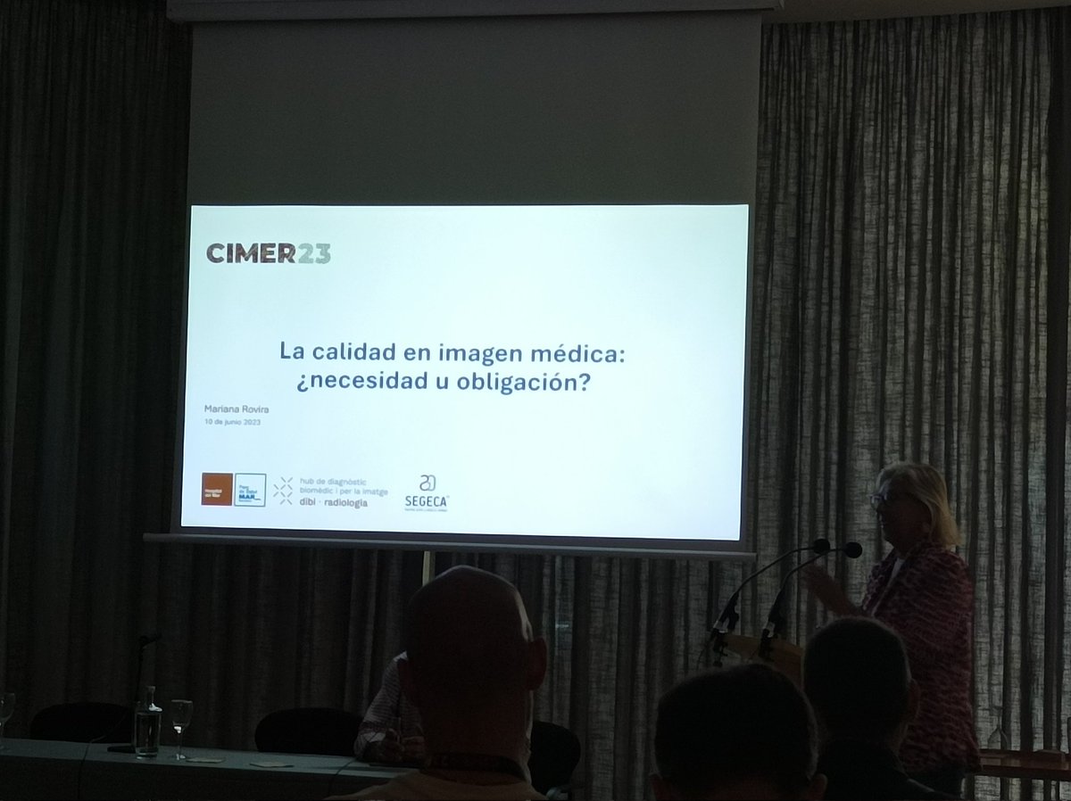 <a href="/marianarovira1/">Mariana Rovira</a> presidenta de <a href="/SEGECA2021/">SEGECA</a> trata el tema de calidad en #Radiologia en #CIMER23

Necesidades de Imagen Médica, Calidad, Seguridad, Efectividad y la Experiencia del paciente son los pilares  

La cultura de la organización debe centrar el foco en pacientes/familiares