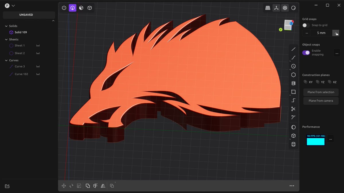 pa_furijaz's tweet image. From #Blender3D to #Plasticity3D via converting #SubD to Curve then into #Beziér and decimating with adaptive and expoting into #SVG with #LeoMoon Add-on and importing SVG into #FreeCAD and exporting into IGES or STEP and then import into Plasticity. #fc3d #b3d #Blender3d