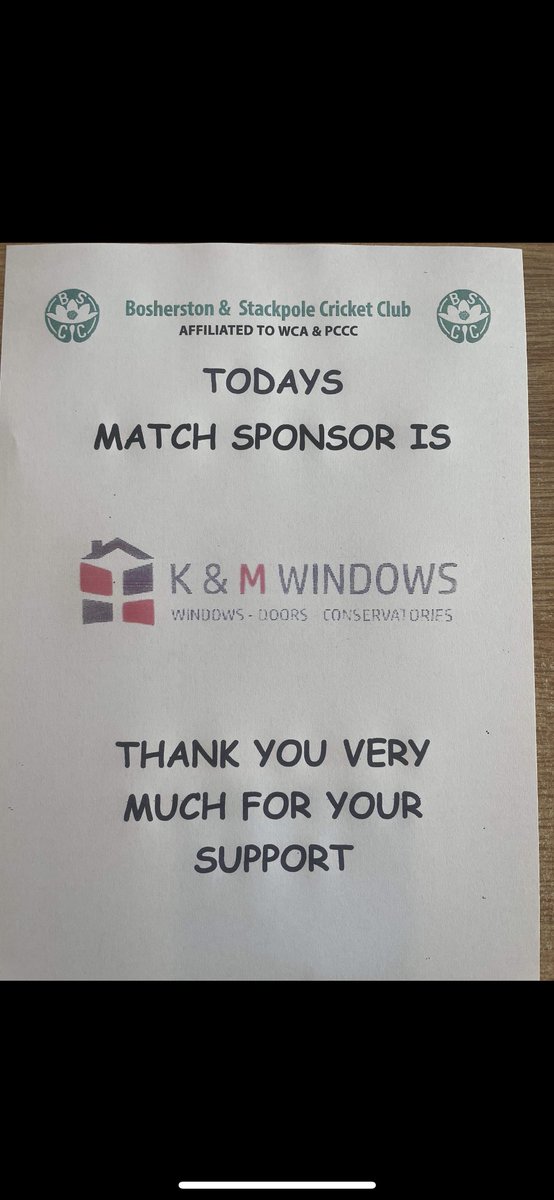 StackpoleCC's tweet image. 🟦 Matchday 8 🟦

Here’s how your Lilies lineup for todays games. Fingers crossed that the weather holds🤞 

Division 3: 1sts Vs @LlechrydCC 2nds (H)
(Match sponsored by K &amp;amp; M Windows)

Division 6: 2nds Vs @CCHendygwyn 3rds (A)

Both games start 1:30! 

#UpTheLilies 👏