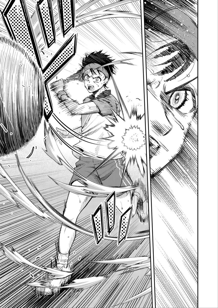 少年漫画に返り咲くためにダミー原稿で練習中
色んなスポーツ漫画のテクニックを参考にさせてもらってます 