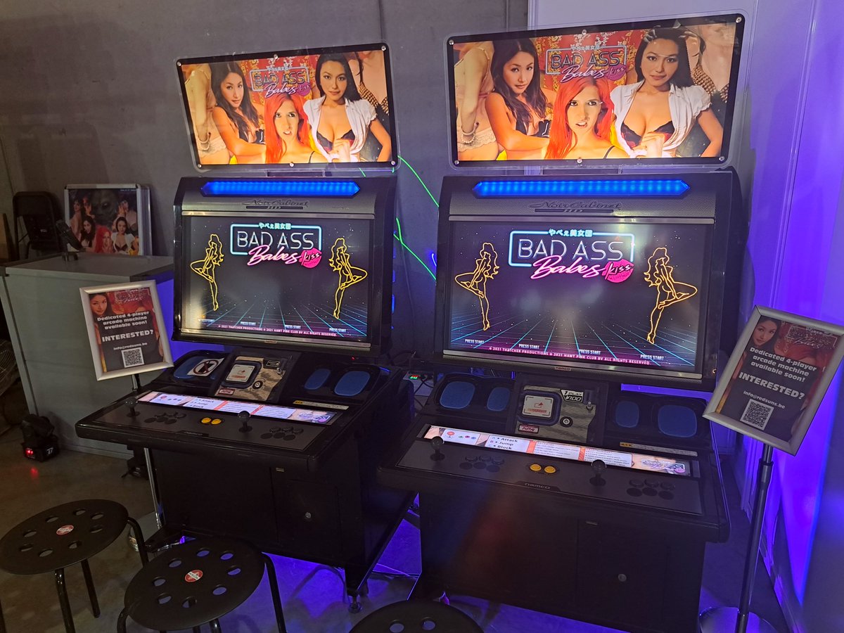 Play Bad Ass Babes Kiss for free on @ddrbelgium stand at Erotix Mons 2023 this weekend!

Dedicated 4-player arcade machine coming soon for your location. Contact us if interested.

#arcade #badassbabeskiss #hawtpinkclub @hawtpinkclub