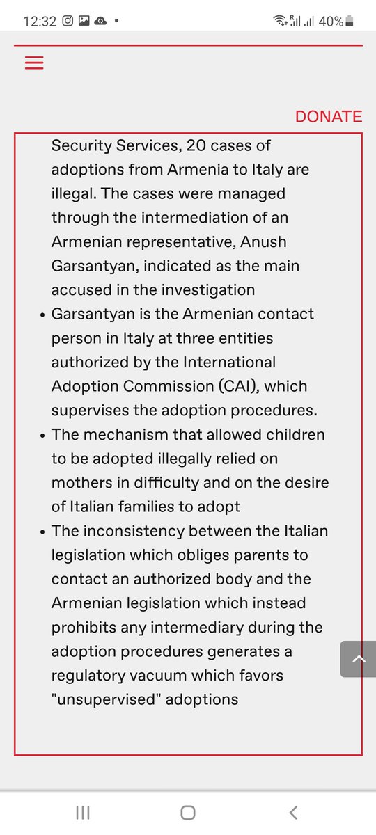Three Italian adoption agencies implicated.

#Armenia #HumanTrafficking 
#illegaladoption #HagueAdoptionConvention
