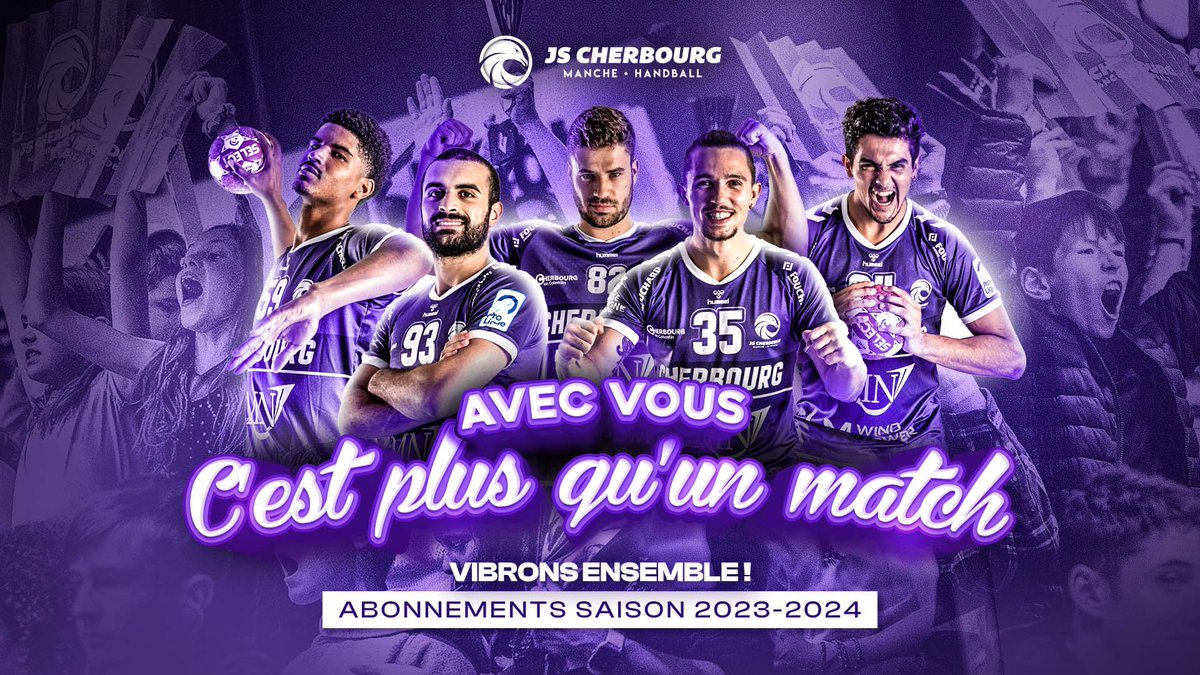 La JS Cherbourg recevra Montpellier au premier tour de Coupe de France 🤩💜 Déjà de nombreuses personnes ont réservé leur place pour la saison prochaine 😄 1/3