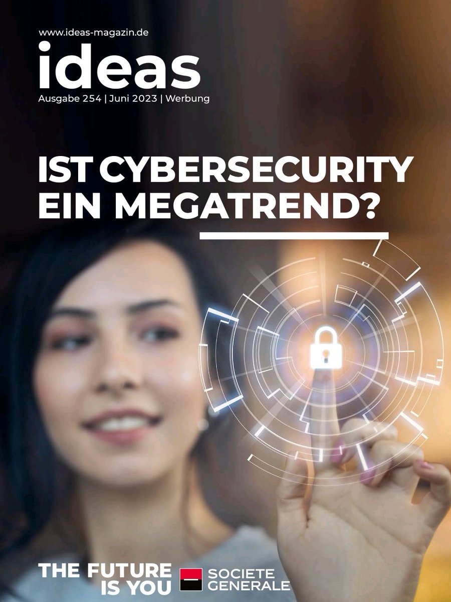 Megatrend Cybersecurity 🕵‍♂️💻👮‍♂️🚨

Ausführliche Analyse zum Sektor. 
Link: ideas-magazin.de/2023/ausgabe-2…

#cybersecurity #Cybersec #ITsicherheit #cyberattacks #cybercrime #Aktien #Börse #Fintwit (Werbung)