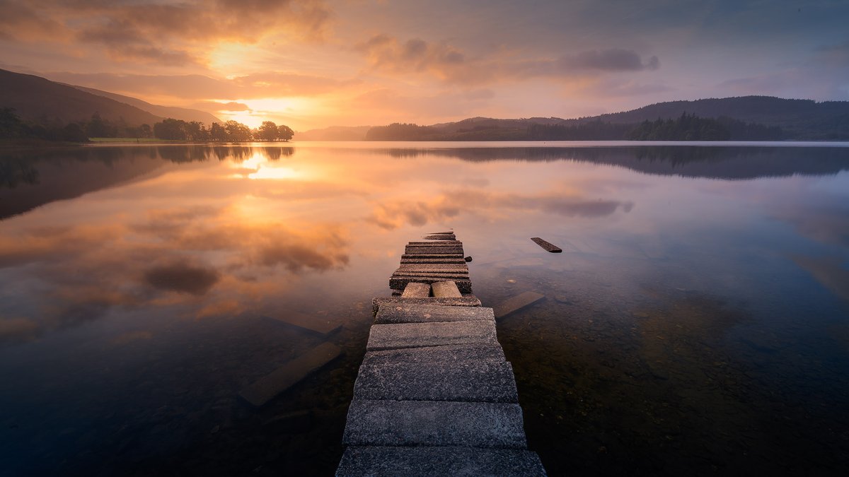 Sunrise over Loch Ard #Scotland #Trossachs #Highlands  damianshields.com
