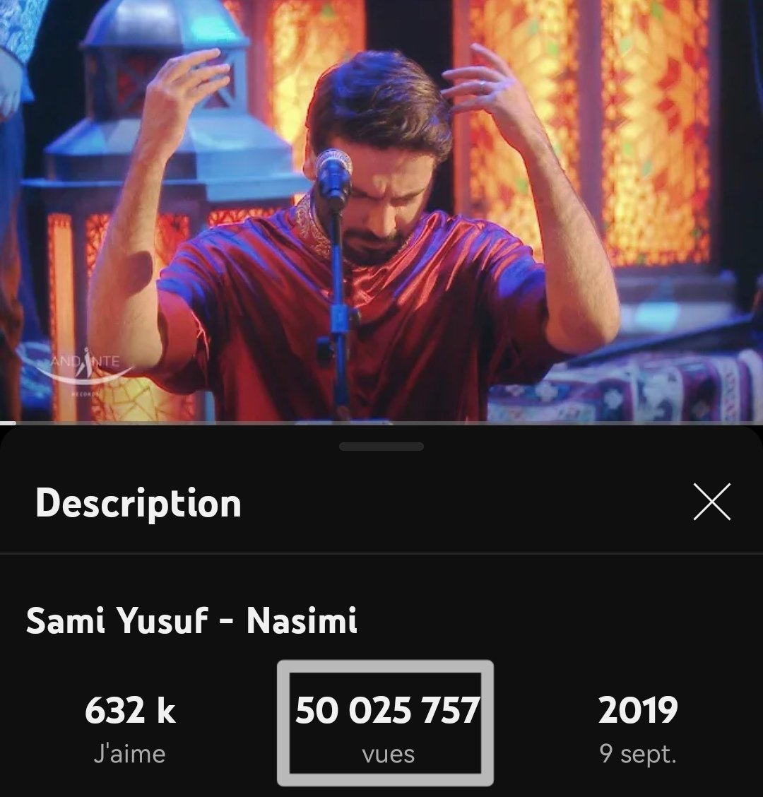 jihane_sy (@jiji__mass) on Twitter photo The wonderful song #nasimi is still achieving success with very high viewership rates, today it has reached 50M views on #YouTube. It is a well-deserved success. Congratulations <a href="/Samiyusuf/">Sami Yusuf</a>, you deserve this large number of views, because you did a very wonderful work. The wonderful song #nasimi is still achieving success with very high viewership rates, today it has reached 50M views on #YouTube. It is a well-deserved success. Congratulations <a href="/Samiyusuf/">Sami Yusuf</a>, you deserve this large number of views, because you did a very wonderful work.