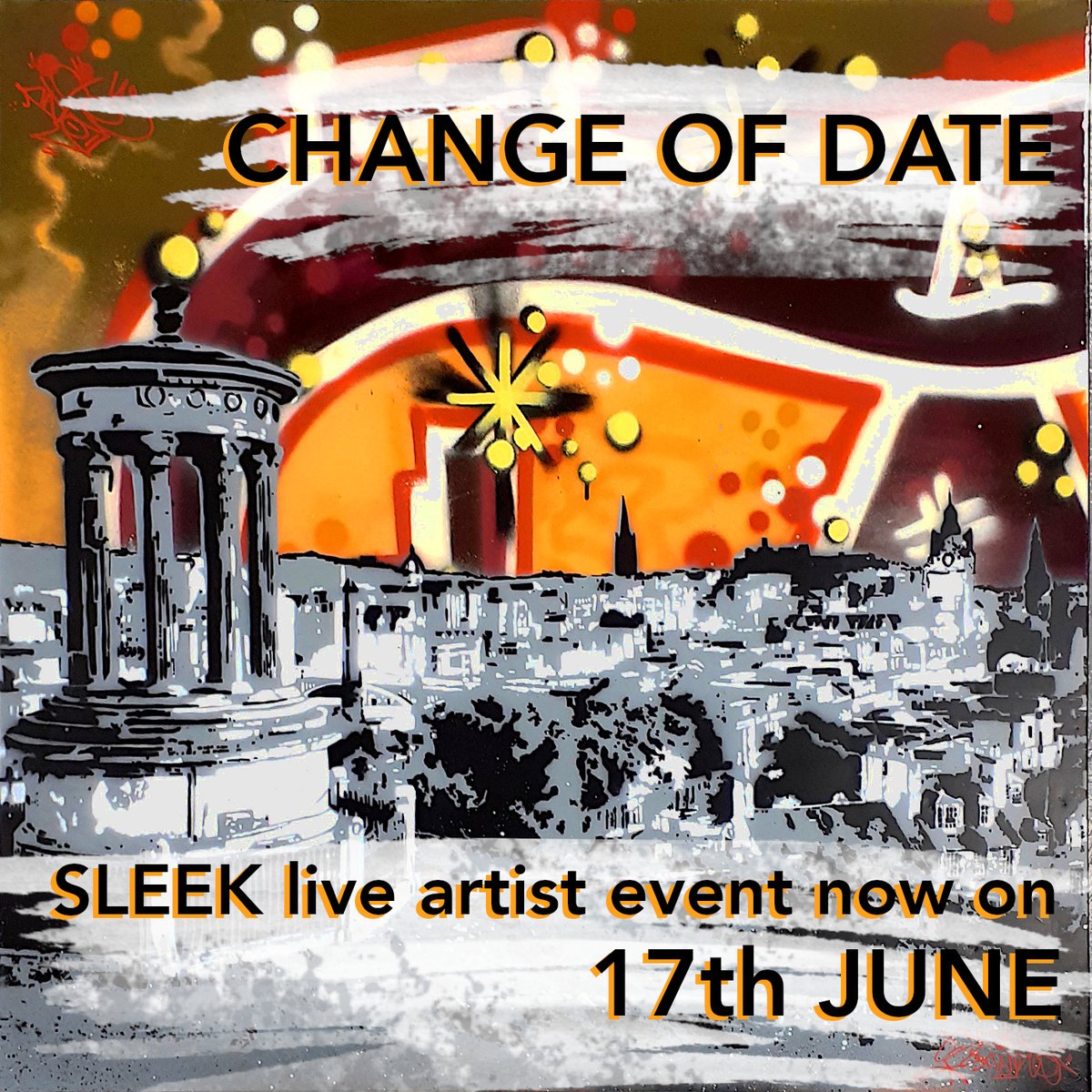 Unfortunately, our planned live event with Sleek cannot take place today, so we are postponing until next Saturday, the 17th. We look forward to seeing everyone in a week's time!
#edinburghart #streetart #graffiti #scottishartist #scottishart #ntartmonth