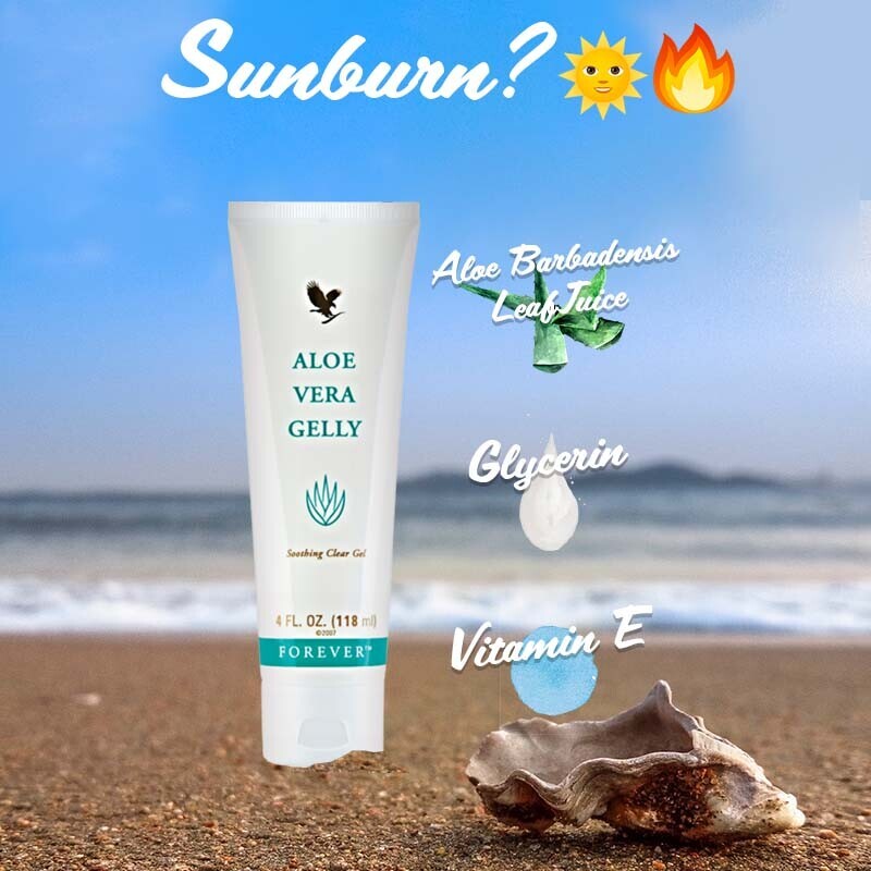 Sunburn is literally the worst! 
Aloe Vera has been used to help alleviate sunburned skin for years, so stock your cabinets with Aloe Vera Gelly (and use with after-sun) for a cooling effect! 💧 
foreverliving.com/retail/entry/S…