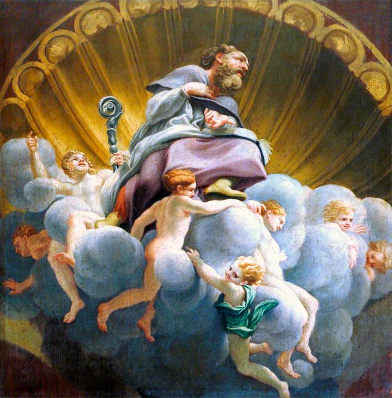 Saint Bernard Surrounded by Angels (copy of the fresco in the cupola of Parma Cathedral). Correggio