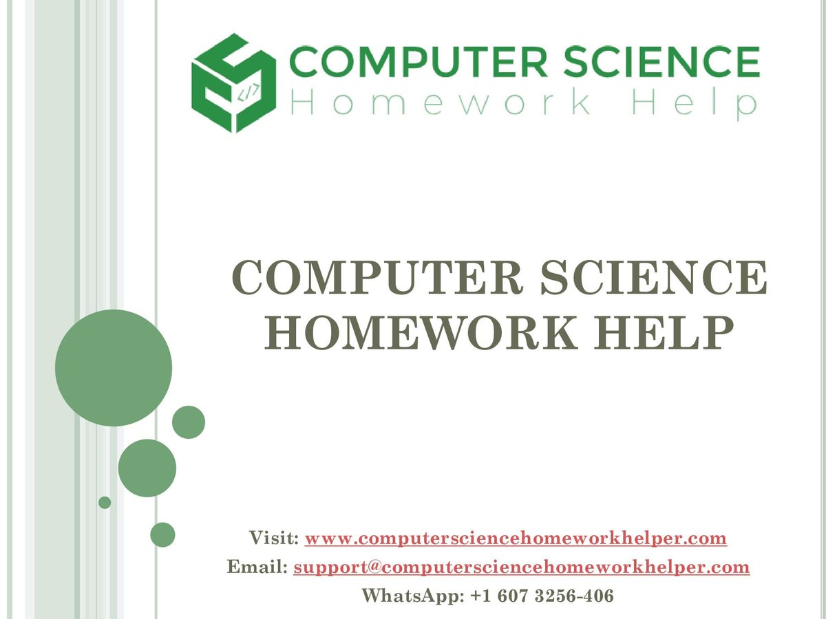 C_sciencehelp's tweet image. Struggling with computer science homework? Look no further! Our website computersciencehomeworkhelper.com is your ultimate resource for top-notch computer science homework help.
#computerscience #university #Academic #HomeworkHelp #ComputerScienceHomeworkHelp #StudyTips #StudyGuide