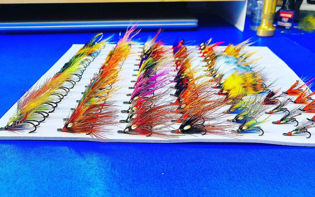 Another Plate of Atlantic salmon flies finished 🧵🧵#flytying #flytyingjunkie #flytyingnerd #flytyingnation #flytyingaddict #atlanticsalmonfly #atlanticsalmononthefly